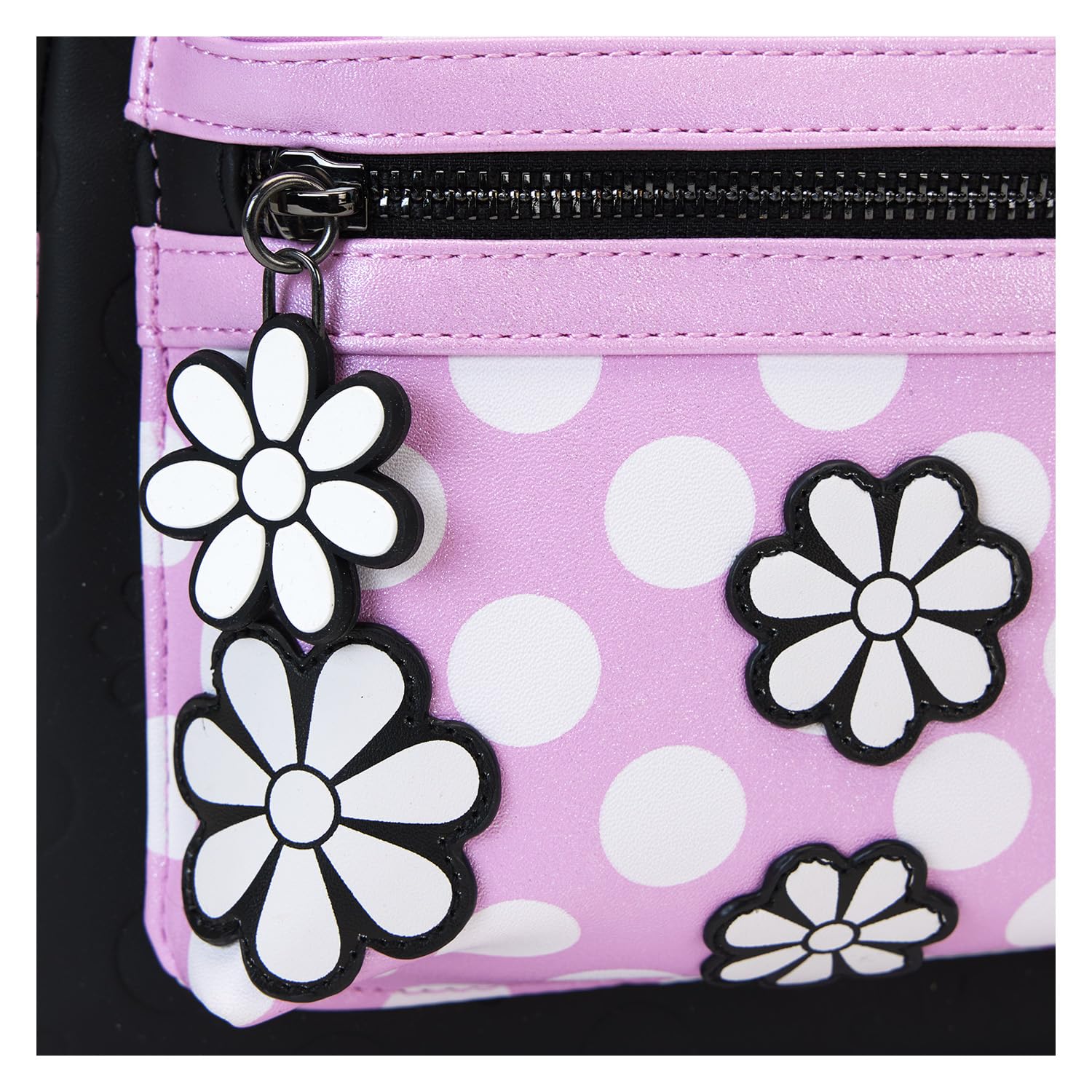 Loungefly Disney Minnie Floral Rock The Dots Embroidered Mini Backpack de Cuero Vegano - Bolso Coleccionable - Idea de Regalo - Mercancia Oficial
