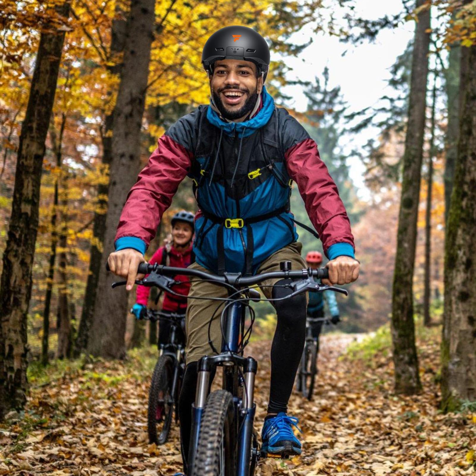 Copricapo da ciclismo intelligente, resistente agli urti, protettivo, con fotocamera, per adulti, donne, uomini, anziani