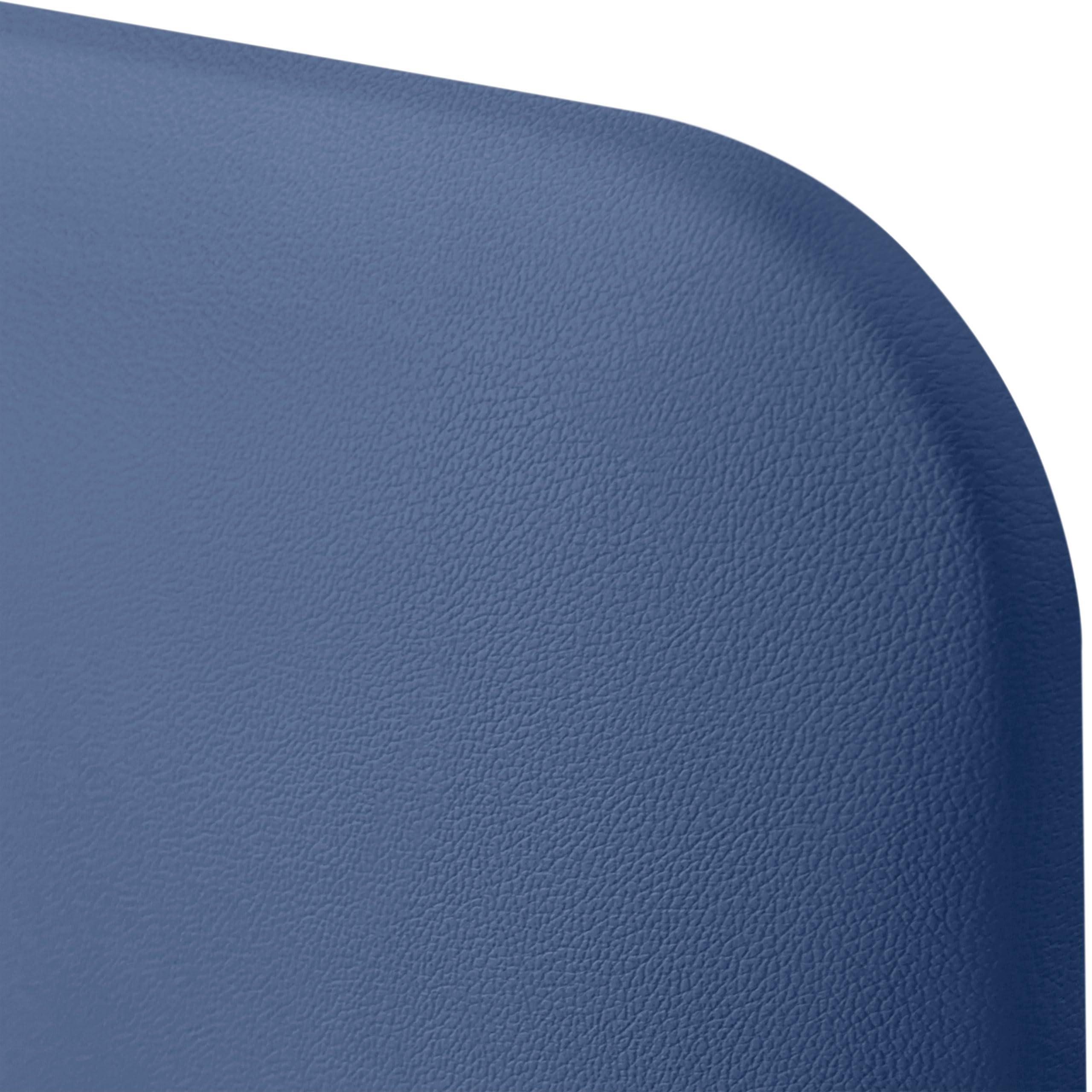 DHOME Testiera Letto Imbottita Liscia Curva in Similpelle Altezza 70cm da Parete Testiere Acustiche Fonoassorbenti per Camera da Letto (Blu, 160cm)