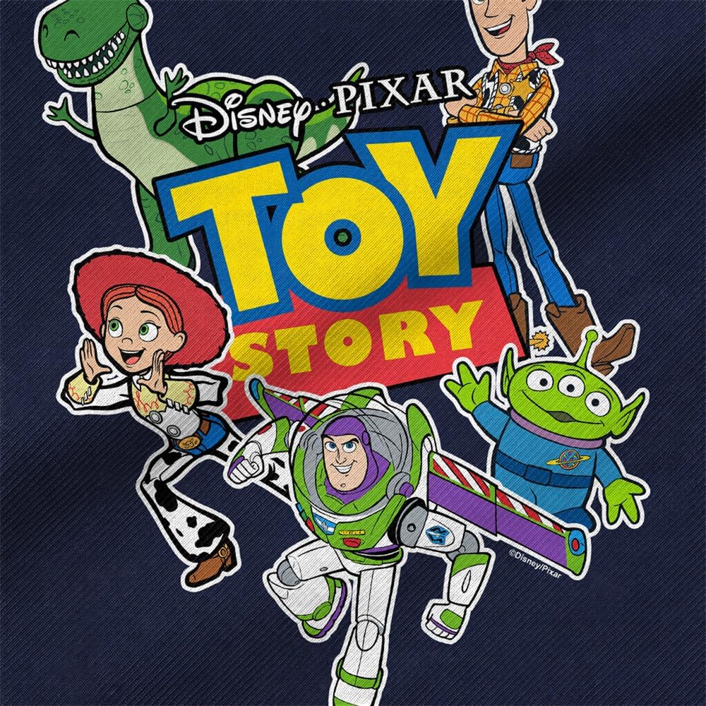 Disney Toy Story Character Cut Outs Grocery Travel Reusable Tote Bag, Navy image 2