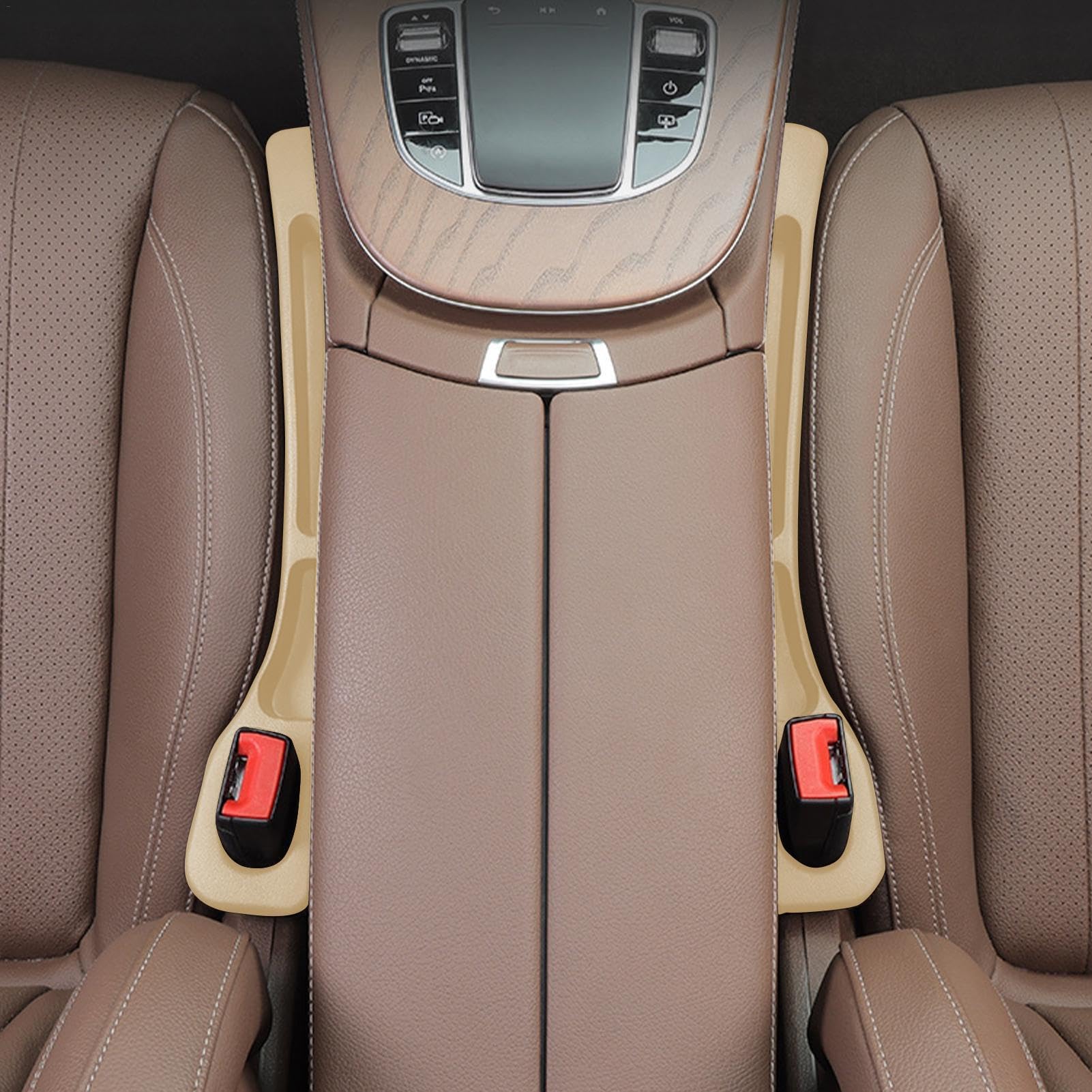 XINHONGJIMAOYI 2-tlg. Sitzlückenfüller Für BMW X1 (E84) 2012-2015 - Schwarzes Leder