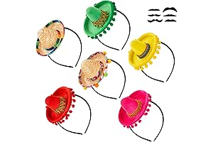 Mexican Sombreros with Fake Moustaches: The Ultimate Fiesta Party Decorations