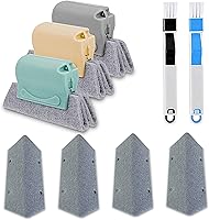 Vista 1 de 9 Pcs Set - Window Groove Cleaner - Groove Cleaning Brush - Window Sill Cleaner Tool - Window Track Cleaner - Crevice Cleaning Brush - Mini Dustpan