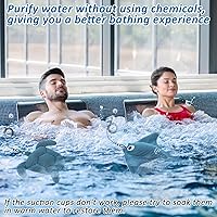 Vista 5 de Paquete de 2 esponjas absorbentes de verdín para jacuzzi, actualización 2025, accesorios reutilizables de tortuga y mantarraya absorbentes