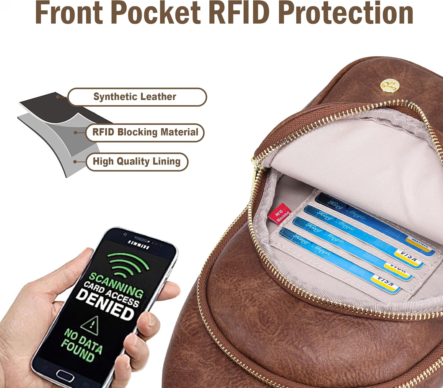 Haytijoe Anti Theft Crossbody Bags for Women Lightweight Everyday Sling Bag with RFID Pocket Travel Purses Fanny Pack