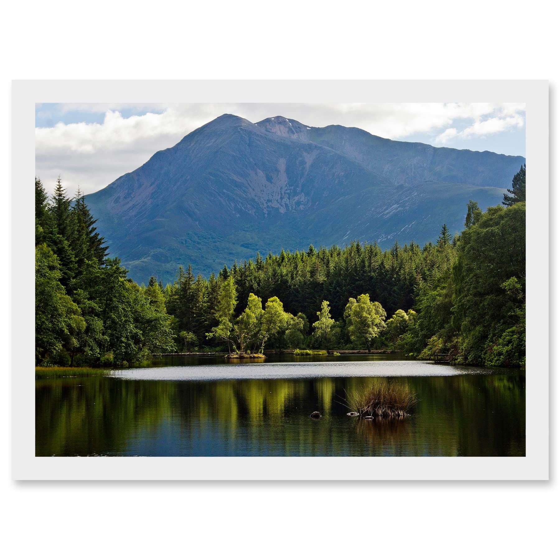Artery8 Gillman Glencoe Lochan Highland Scotland Photo Landscape UK Artwork Framed Wall Art Print A4