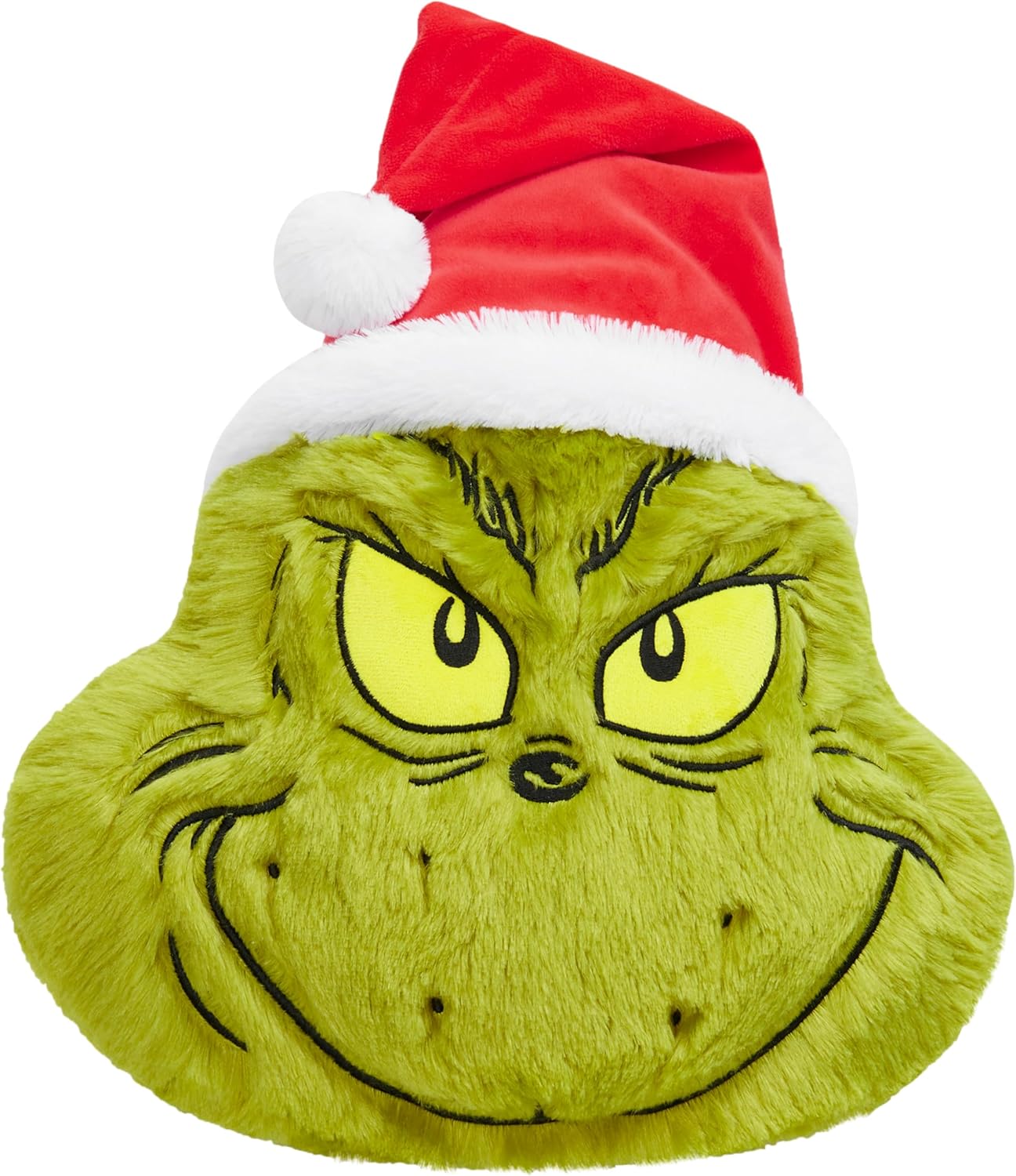 The Grinch 3D Plush Pillow Cushion for Bed, Sofa, Throw Pillows Room Decor 20.5x13.5x4.1 inches Festive Bedroom Accessories Xmas Gifts