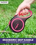 Emperor Pets 5m Retractable Dog Leash for Large Dogs Pink - Holds up to 50KG, Long Dog Leash for Big Dogs, Heavy Duty Dog Leash Retractable, Dog Leashes for Large Breed Dogs -PK16