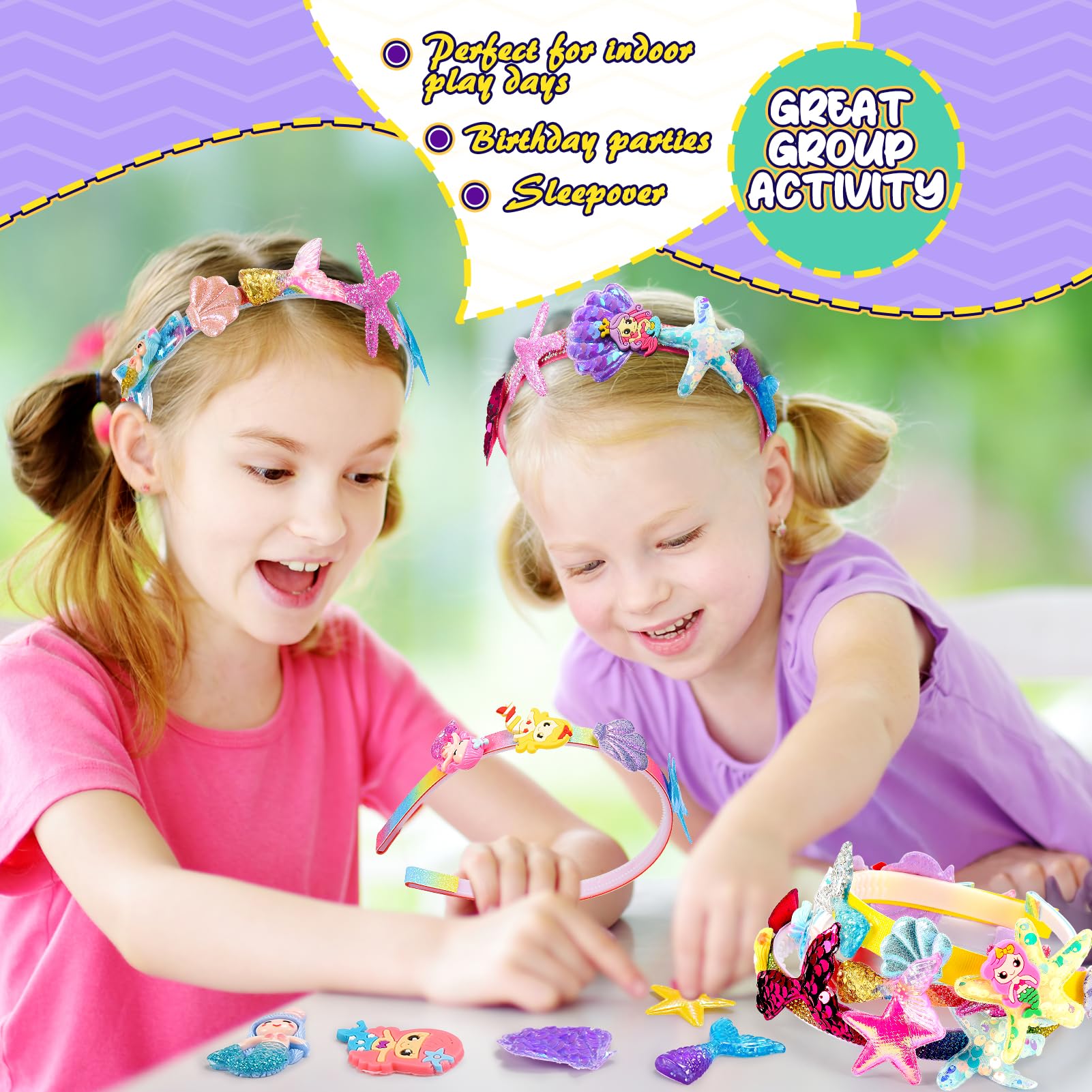 HappyKidsClub Giochi Bambina 4 5 6 7 8 9 10 Anni Femmina, Cerchietto Cerimonia Bambina Regalo Bambina 4 5 6 7 8 9 10 Anni Femmina Bambina 4-10 Anni Idee Regalo Lavoretti Creativi per Bambini
