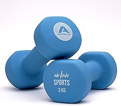 Apollo Dumbbell Dumbbell Set - Short Weight - Fitness Dumbbell - 2 x 1 kg - 2 x 2 kg - 2 x 3 kg - Dumbbell - Dumbbell - Dumbbell - Dumbbell - 1 kg, 2 kg, 3 kg