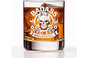 RZHV Badass Mechac Whiskey Glass: Unparalleled Gift for Mechanics