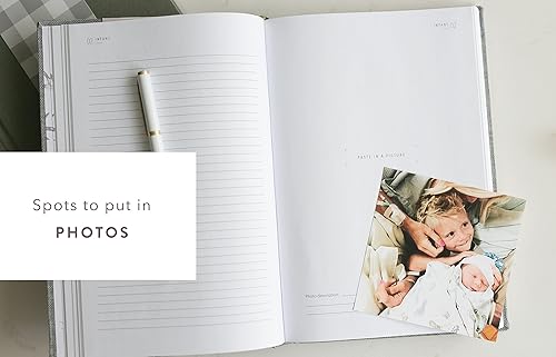 Miniatura 5 de Promptly Journals - Cuaderno de historia de la infancia, cuaderno de recuerdos para bebés desde el embarazo hasta los 18 años (rosa rubor)