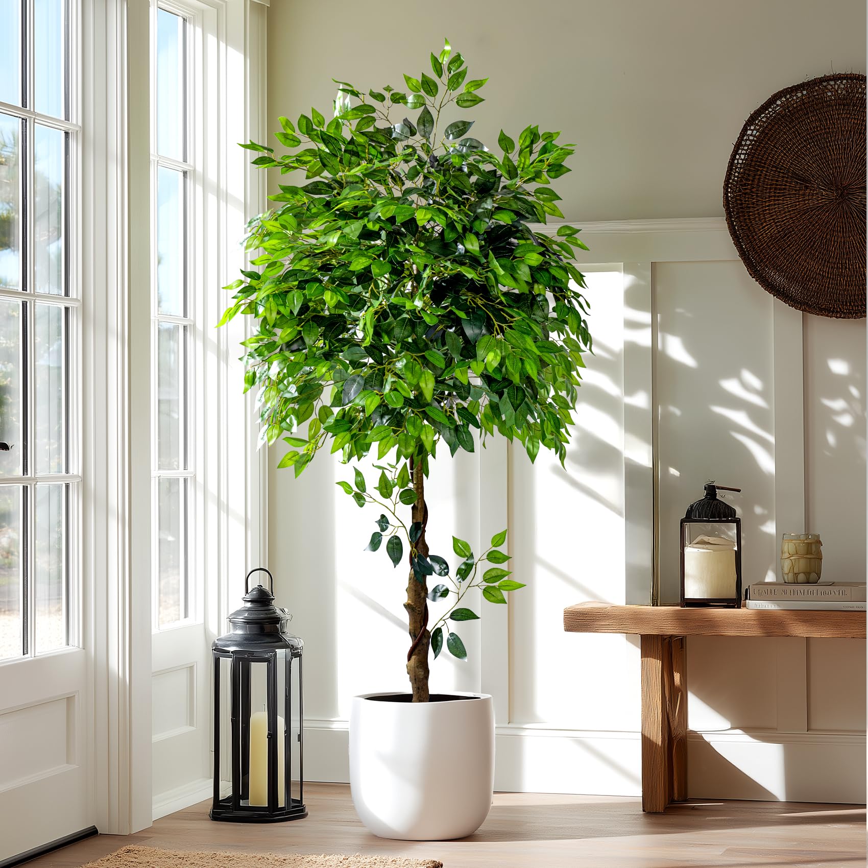 Big Ficus Large Artificial Trees Tall Faux Tree Indoor Outdoor Realistic decoracion Floor…