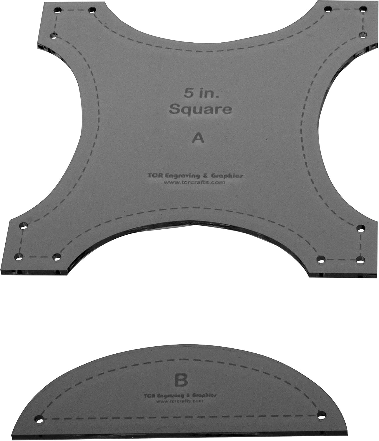 Robbing Peter to Pay Paul 5"- 2 pc Quilting Template Set-Acrylic 1/8"