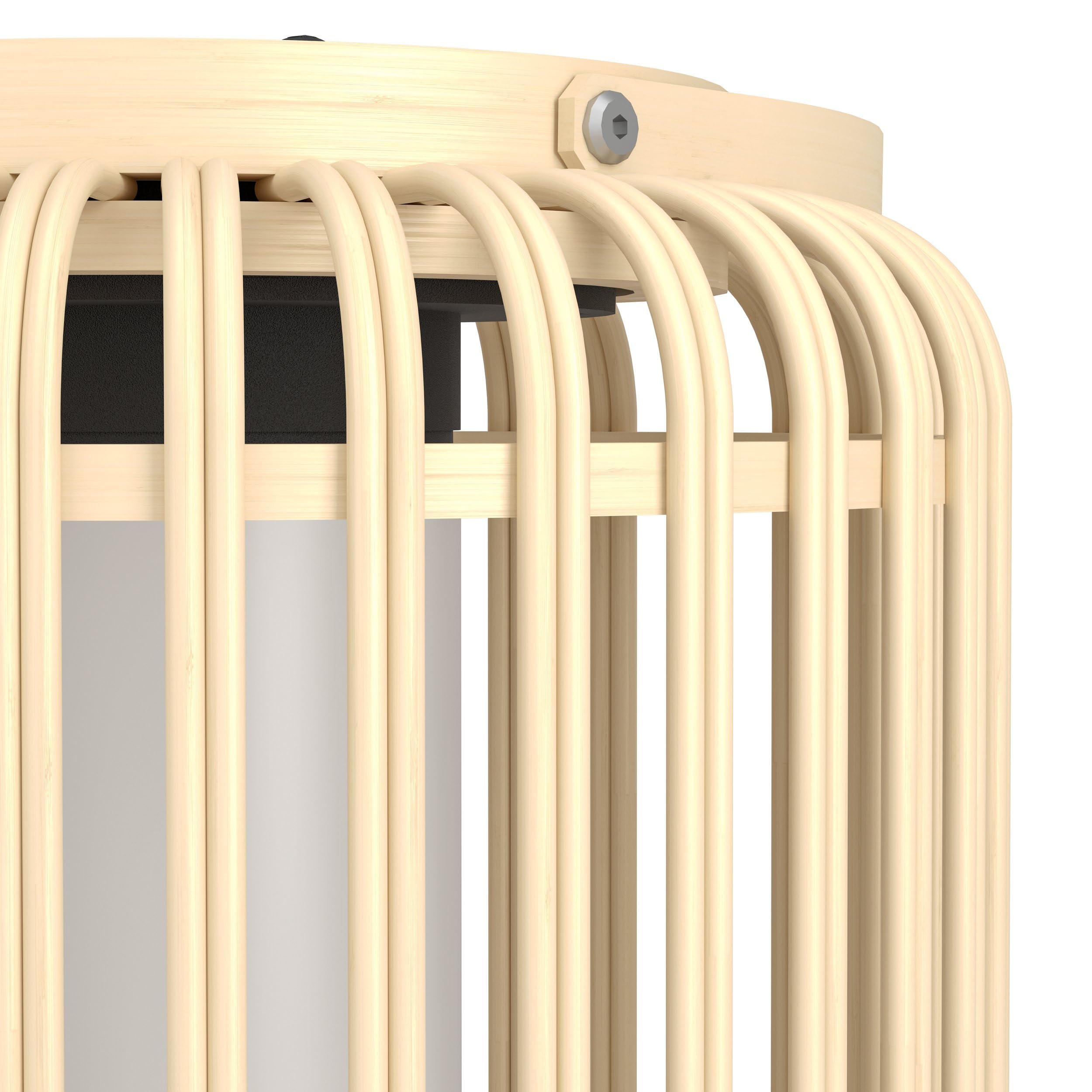 Eglo Lampada a LED da tavolo Marliano, lampada a energia solare per esterni, per giardino e patio, decorazione in rattan, per balcone, stile boho, lanterna, vimini, IP44