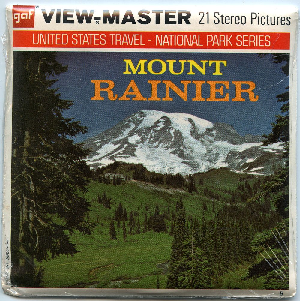 Mount Rainier National Park, WA - ViewMaster Reels 3D - Unsold store stock - never opened