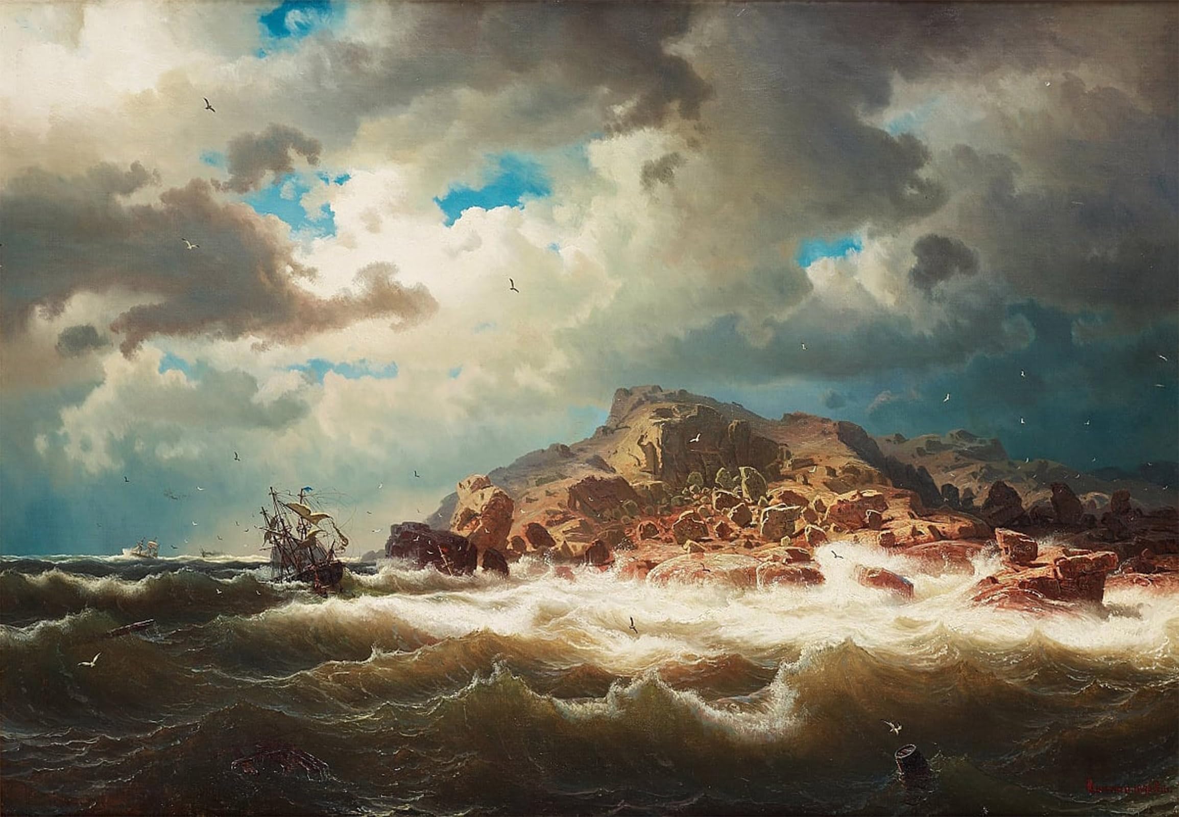 ARTXLXXBN Famous Art Print Poster Vintage Wall Art Ship by Famous Artist Canvas Art Poster for Home Decor 60x90cm