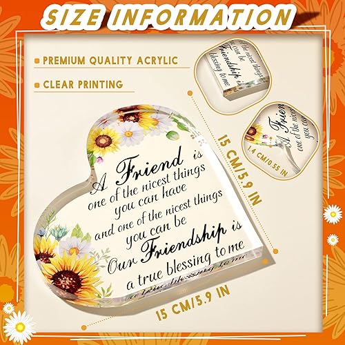 Vista 23 de Spiareal Regalos de amigos para mujeres, placa de amistad para mejor amiga, Acción de Gracias, Navidad, mejor hermana de flores, regalo