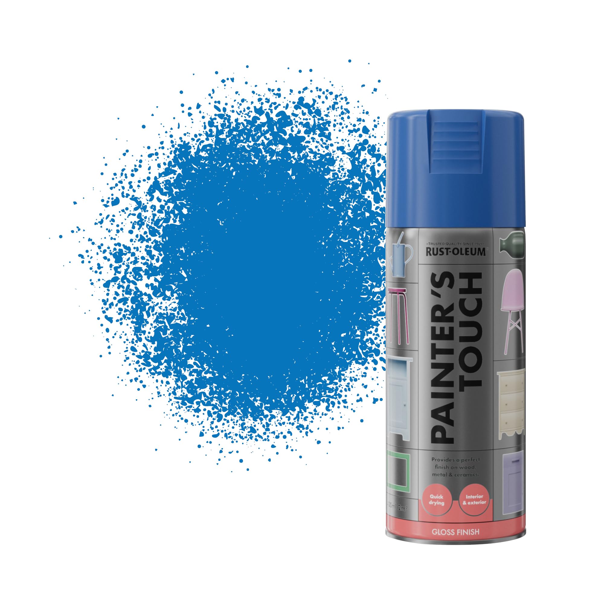 Rust-Oleum 400ml Painter's Touch Spray Paint Aerosol - Brilliant Blue Gloss