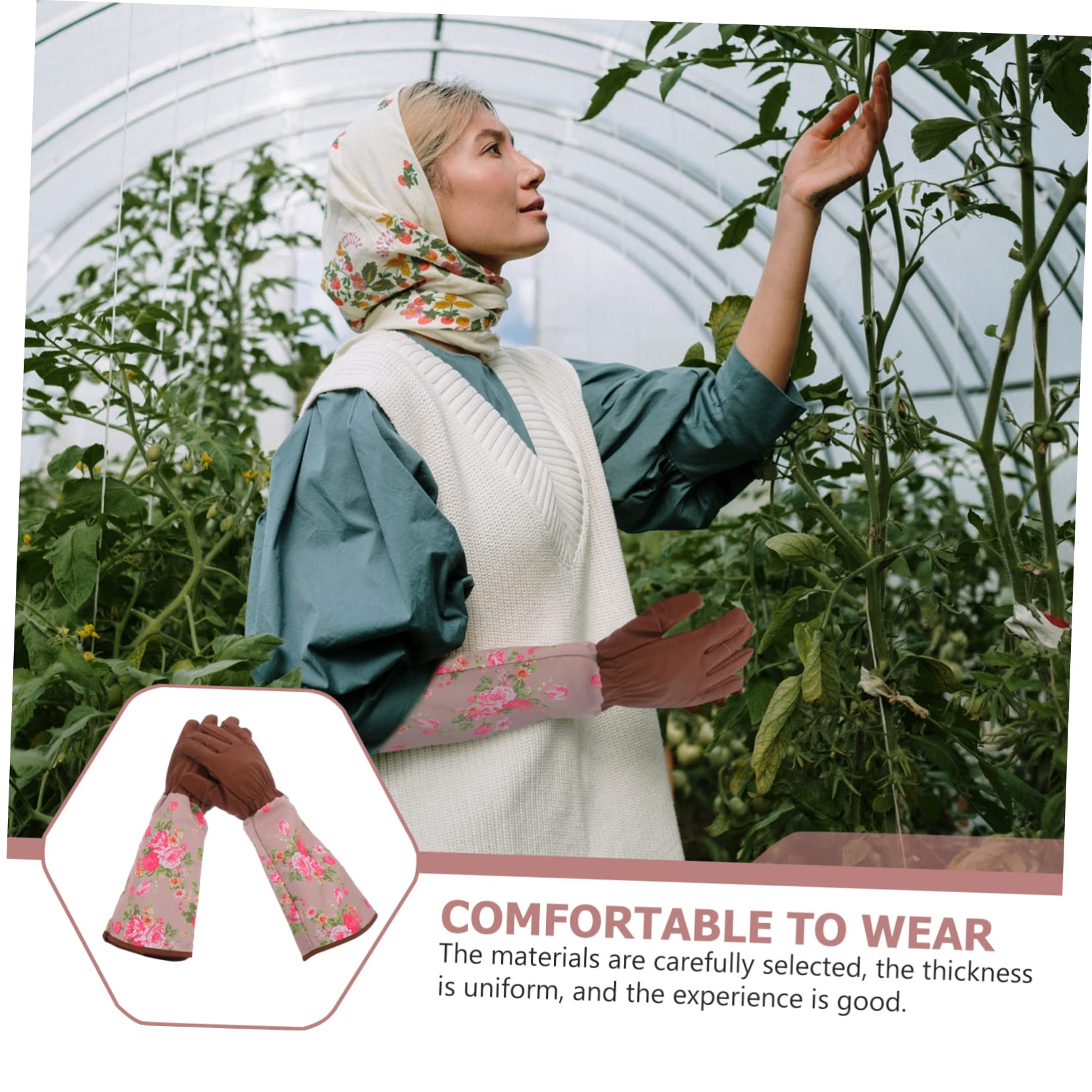 Didiseaon 2paia Guanti Da Giardinaggio Professionali Con Maniche Lunghe Guanti Resistenti e Traspiranti Per Attività Outdoor e Potatura Facili Da Indossare e Lavabili