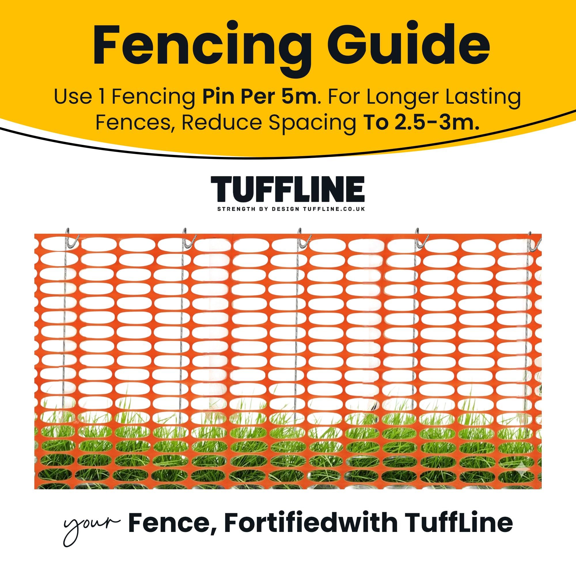 Fencing Pins 125cm – Pack of 10 – Standard, Black Coated, Galvanised, Ribbed, Ribbed Galvanised – Heavy Duty Temporary Fence Posts (Hot Dipped Galvanised) — view 5