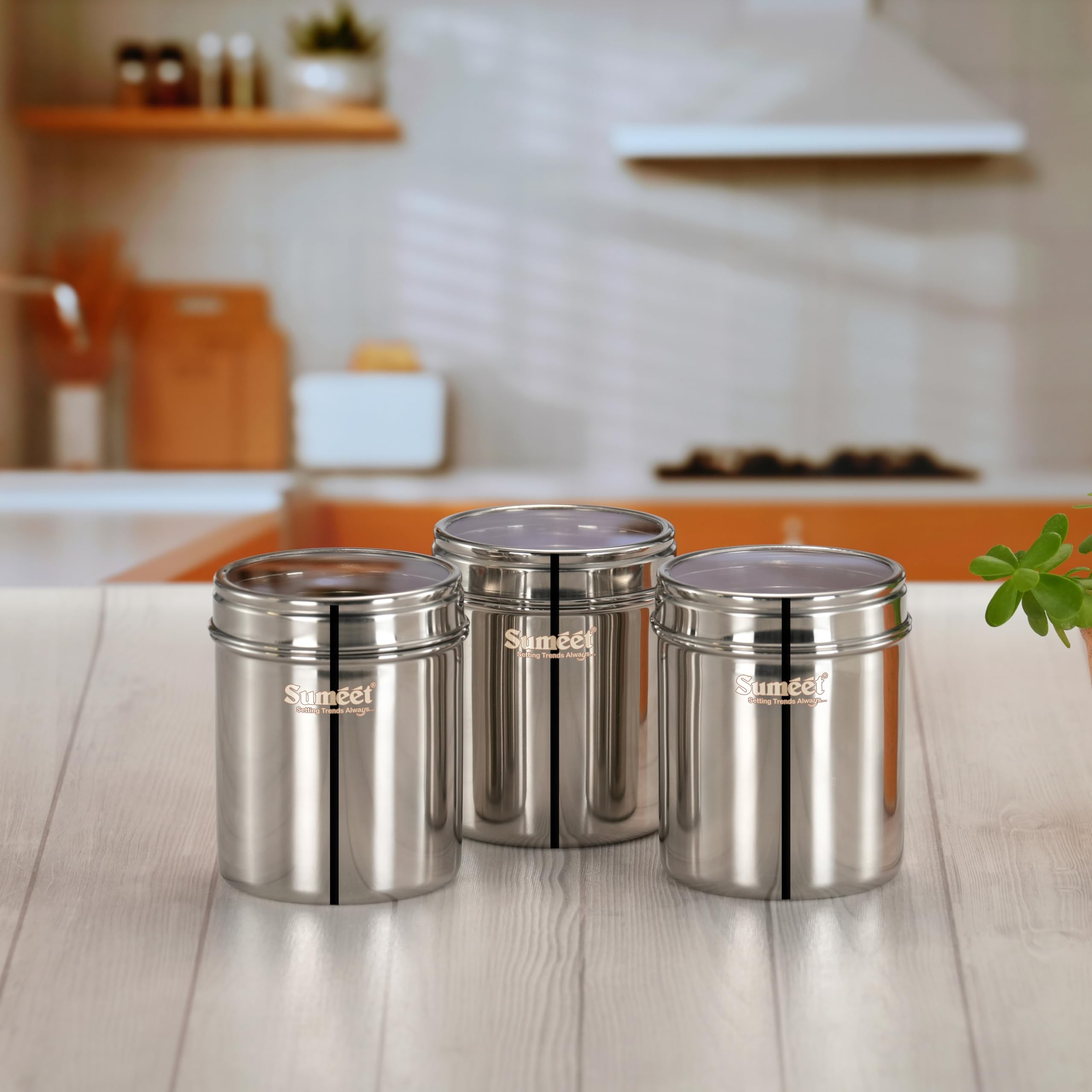 Sumeet Stainless Steel Containers - Set of 2 -9 Sumeet Stainless Steel Containers - Set of 2 -9