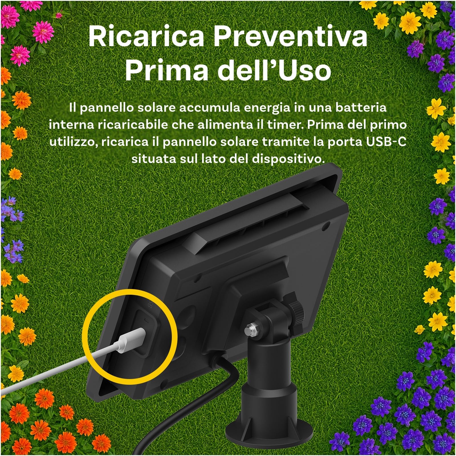 Timer Irrigazione WiFi Smart di MMOBIEL – Programmatore per Irrigazione Alimentato da Solare & USB - 30m Raggio Wireless, Programmazione Automatica, Resistente alle Intemperie - Facile Installazione