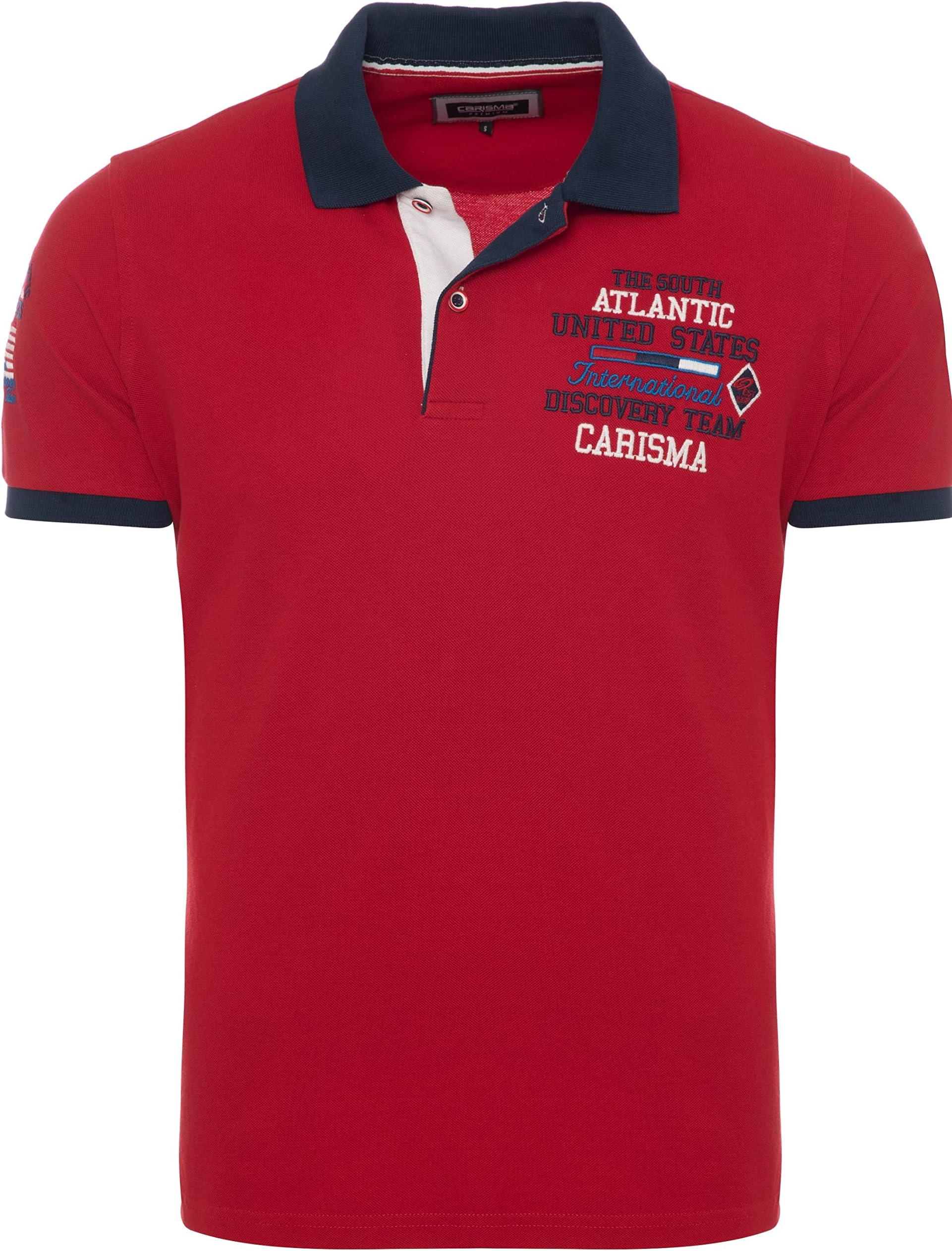 Carisma Short-Sleeved Polo Shirt for Men 100% Cotton Men's Polo Shirt with Embroidery Comfortable Regular Fit Shirt for Office and Leisure 4664