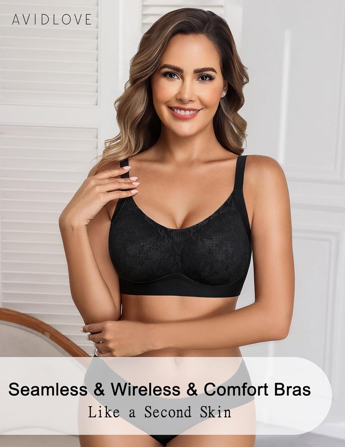 Avidlove Bras for Women No Underwire Lace Seamless Bralette Jelly Wireless Bras Full Coverage Tshirt Everyday Bras - Image 8