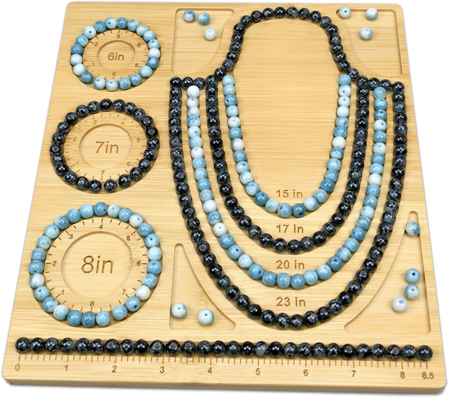 Petoysoso Bead Boards for Jewelry Making, Bamboo Beading Board for Bracelet & Necklace, Beading & Jewelry Making Supplies,Bead Tray - Image 4