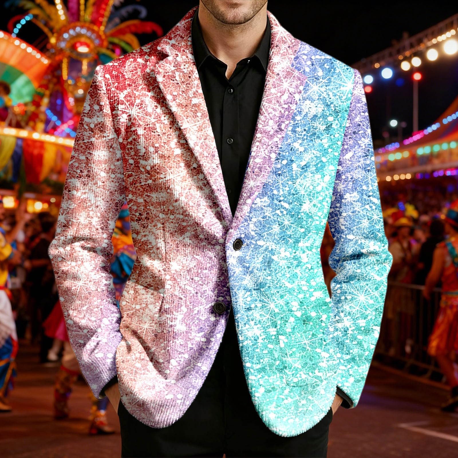 Elegante chaqueta de pana con estampado de esmoquin para hombre, estilo casual para fiestas, bodas y eventos formales, discoteca, escenario