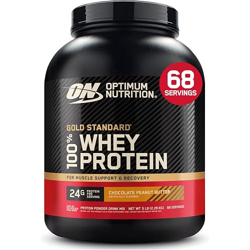 Optimum Nutrition Gold Standard Whey Protein, Chocolate Peanut Butter, 5 LB