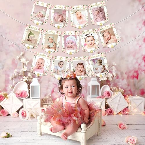 Miniatura 2 de Cartel de fotos de princesa para primer cumpleaños, pancartas de fotos de princesa real, decoraciones de primer cumpleaños, castillo de princesa,