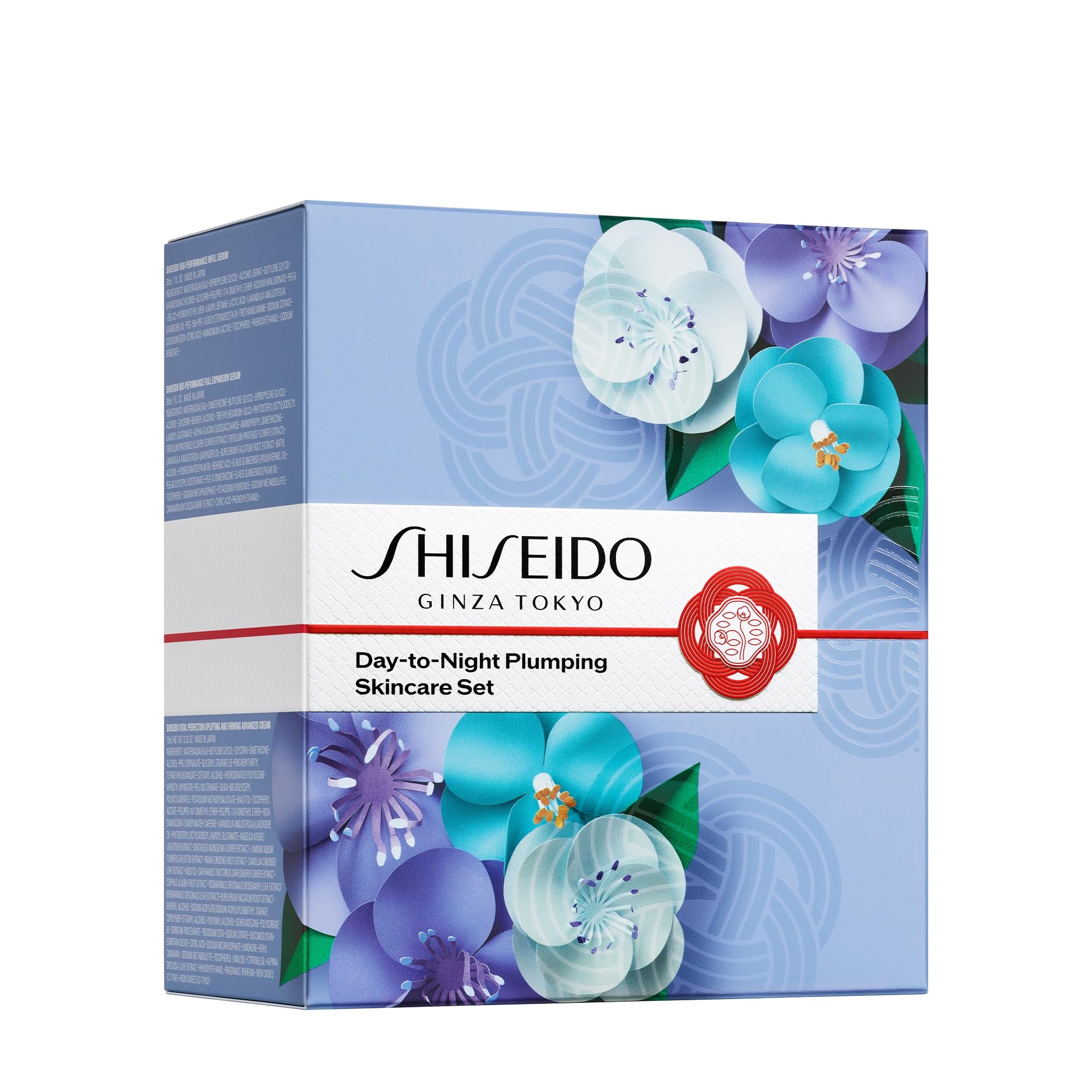 Shiseido Day-to-Night Plumping Skincare Set - Bio-Performance Skin Filler Serums (30mL x2), Vital Perfection Advanced Cream (15mL), Eye Cream (5mL) & Intensive WrinkleSpot Treatment (2mL) - $375 Value