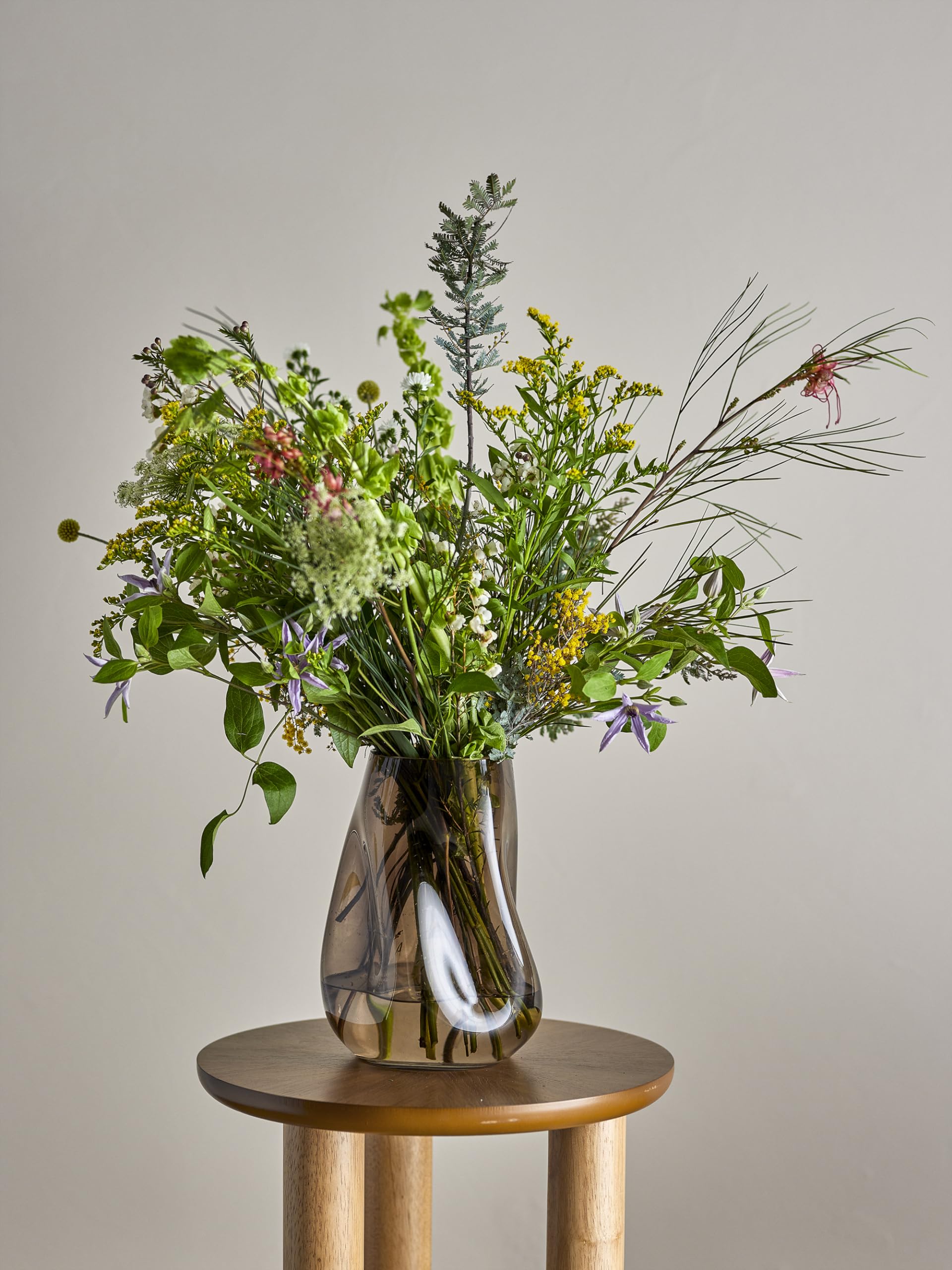 Bloomingville Vase Ingolf aus Glas in der Farbe Braun, Größe: 26x18x19 cm, 82048946