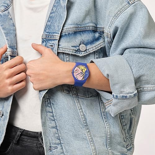 Miniatura 6 de Swatch New Gent Girl by Roy Lichtenstein, The Watch Quartz, Azul