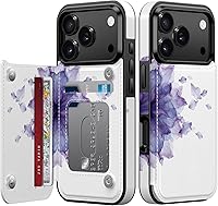 Vista 264 de LETO para iPhone 15 Pro Funda tipo cartera - Tapa tipo folio con patada - Diseños de moda - Tarjetero - Funda protectora para mujeres y niñas - 6.1
