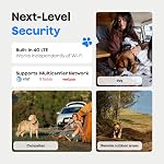 Waggle 4G LTE Cellular Security Camera Outdoor - No WiFi, 2K HD 300° Pan, Color Night Vision, AI/PIR Motion Detection, Battery + Solar Powered, 2-Way Talk & Siren Alarm, Weatherproof, 128GB SD Card