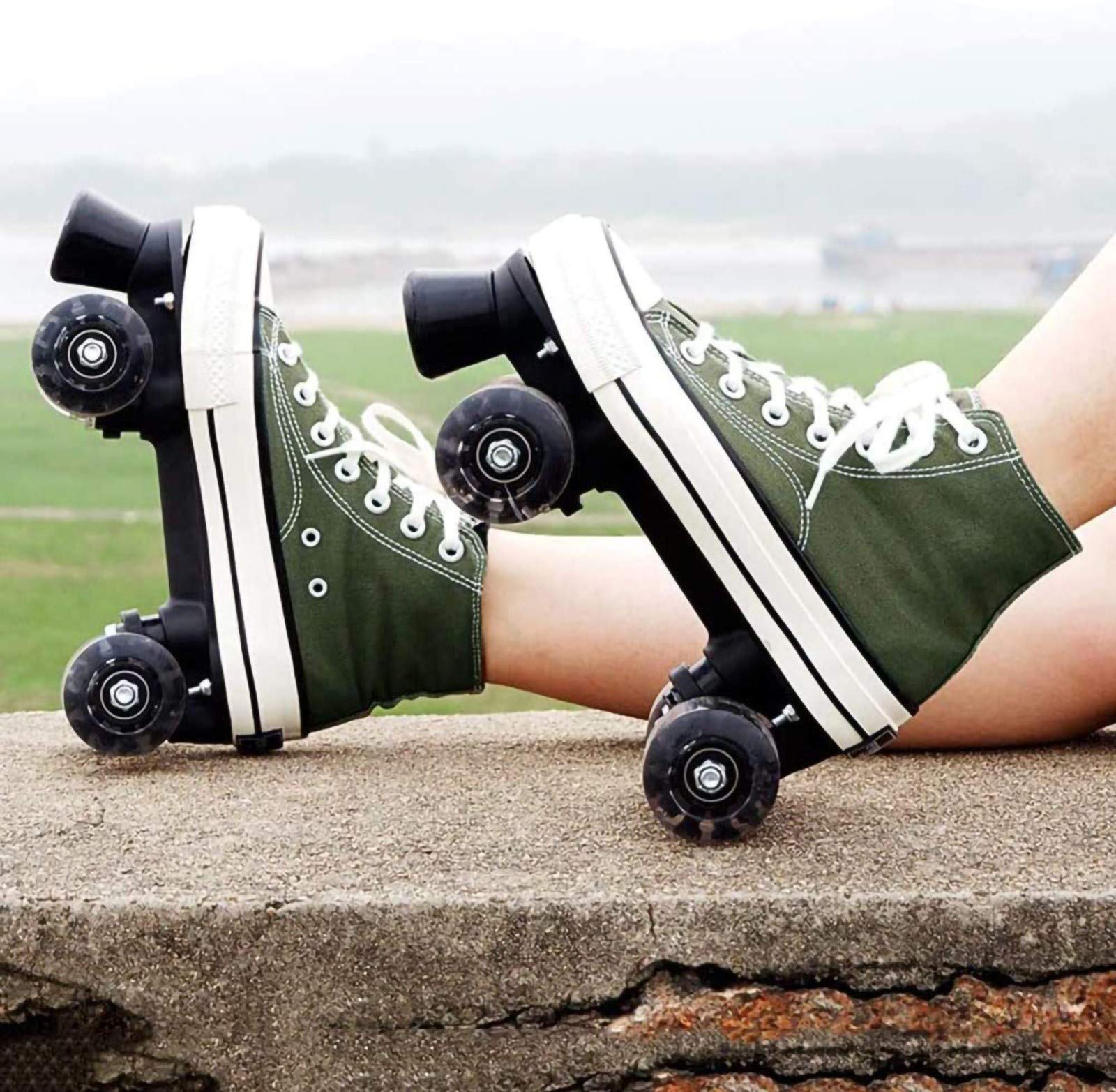 Patines De Ruedas Para Adultos, Doble Fila, De Lona, Doble Hilera, Patines De Cuatro Ruedas, Cómodos Y Ventiladores, Para Hombres, Mujeres, Niños Y Adultos