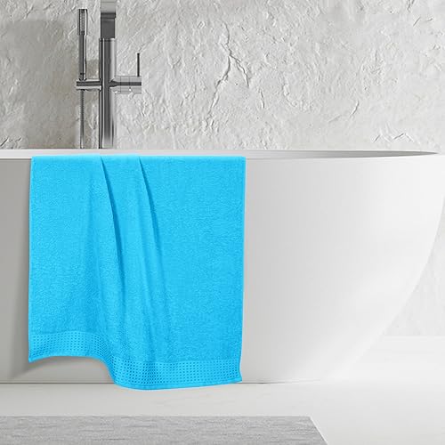 Vista 264 de GLAMBURG Juego de 6 toallas de 100% algodón ultra suave, contiene 2 toallas de baño de 28 x 55 pulgadas, 2 toallas de mano de 16 x 24 pulgadas y 2