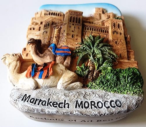 Miniatura 8 de Pequeño vendedor de agua o Gharrib en Marrakech, Marruecos África Atracciones turísticas resina imán refrigerador viajero recuerdo regalo recuerdo