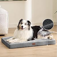 Vista 37 de Bedsure Cama de espuma viscoelástica para perros extragrandes, camas ortopédicas XL para mascotas con funda extraíble lavable y parte inferior