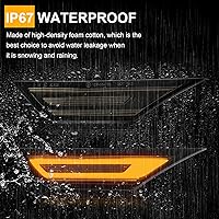 Vista 6 de Front Sequential LED Turn Signal Lights Replacement for Civic Coupe/Hatchback/Sedan 2016-2021, Dynamic Side Marker Fender Driving Lamp, Amber Side