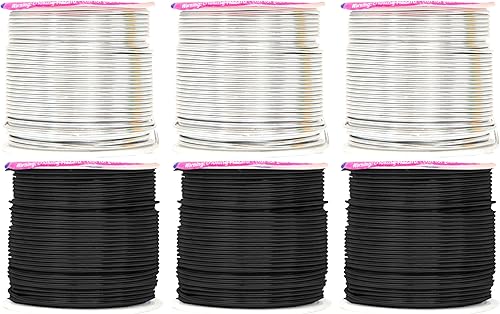 Vista 61 de Mandala Crafts Alambre de aluminio anodizado de calibre 8 para hacer joyas, alambre neutro flexible de color de 128 pies, flexible y flexible