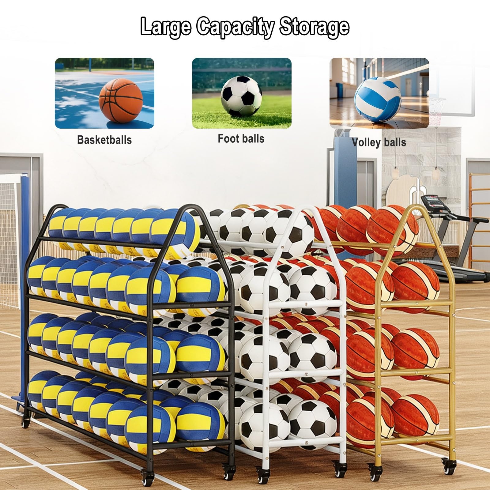 Amazon.co.jp: 大容量メタルボール収納ラック - サッカー