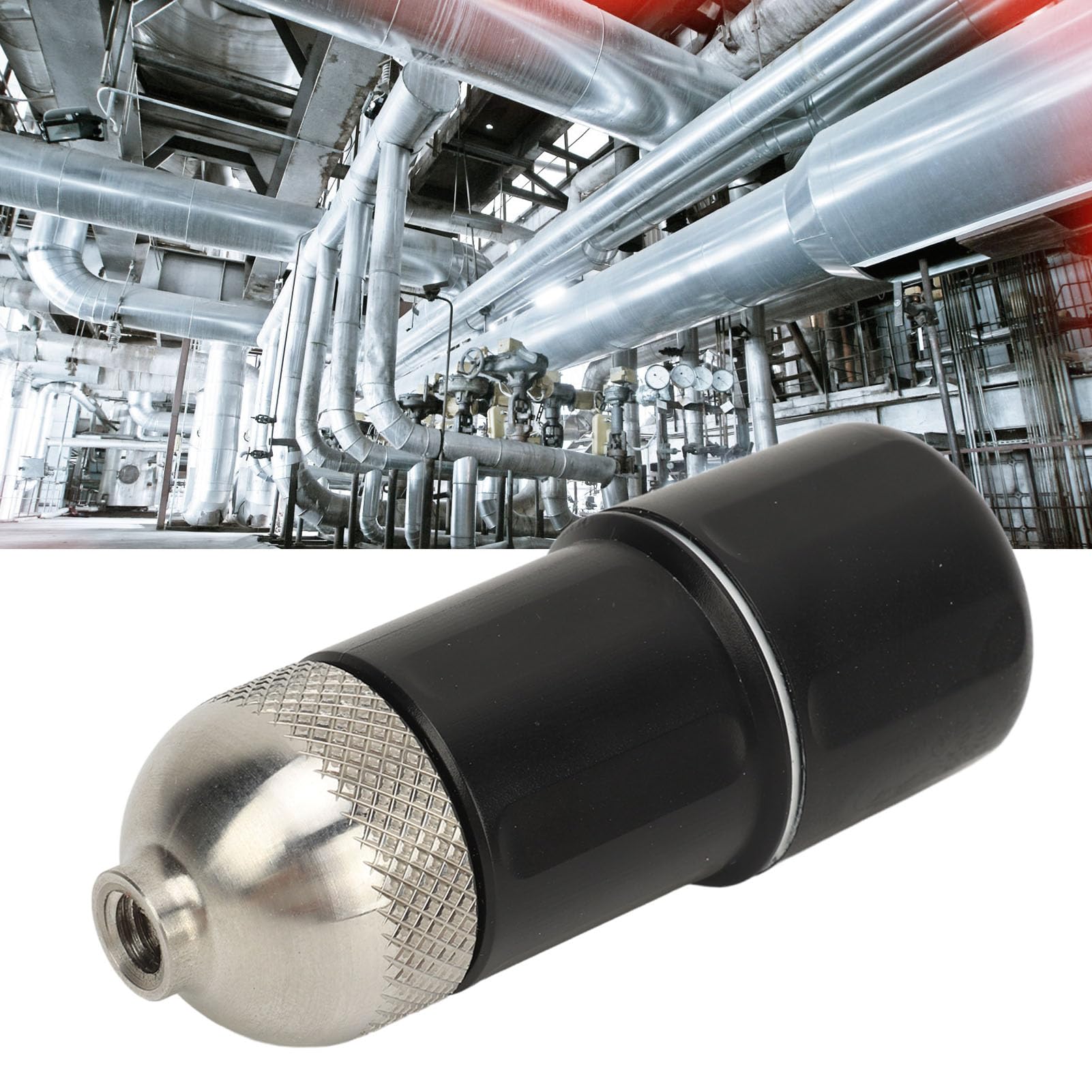 512Hz Transmitter, Remote Sonde with Connector Steel, Portable Pipe Locator Accessory for Pipeline Sewer Inspection