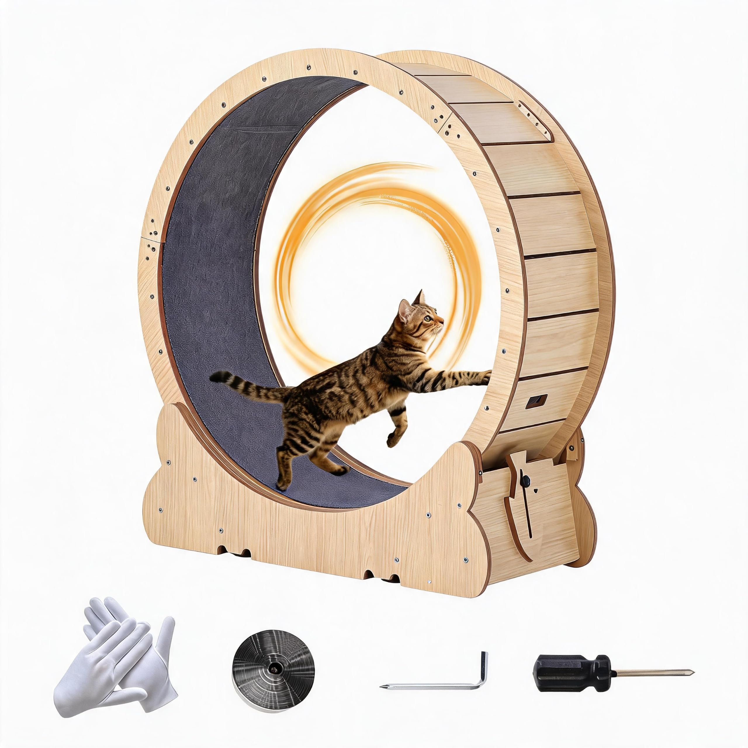 TrailBlaze 43.3 Inch Cat Exercise Wheel, Large Indoor Treadmill, Carpeted
