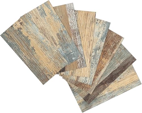 100 azulejos de pared para salpicaduras de 3 x 6 pulgadas, mezcla 3D rústica de PVC compuesto de azulejos para cocina, baño, lavandería, cámper,