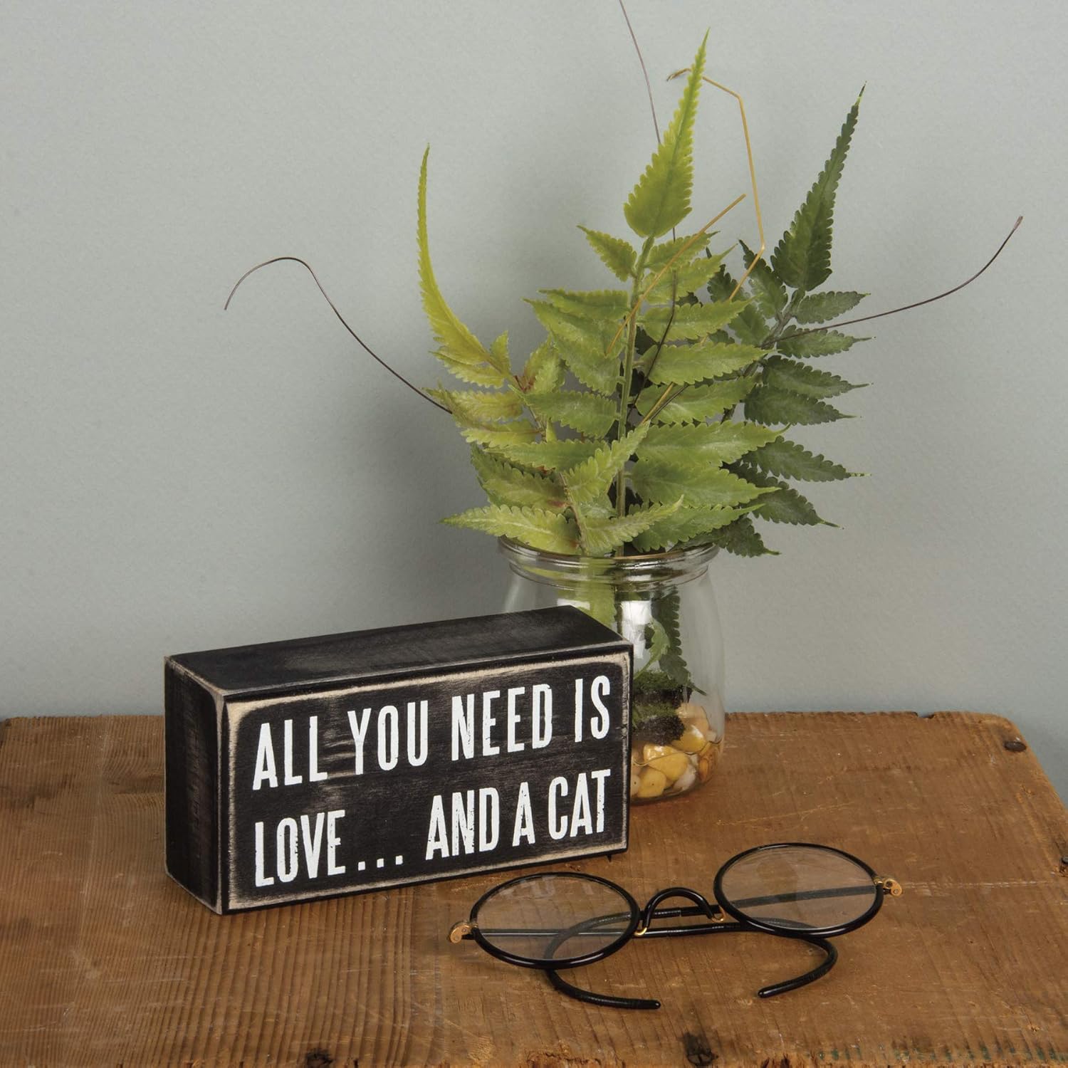 Primitives by Kathy Rustic Décor Box Sign, 5" x 2.50", Neutral image 3