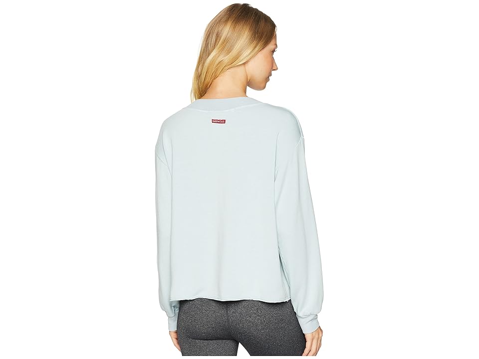 

Hard Tail Long Sleeve Cropped Banded Pullover (Silver) Women's Long Sleeve Pullover